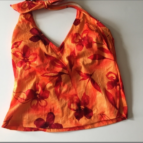 Athena Orange Floral Bikini/Tankini Swimsuit - Picture 6 of 8